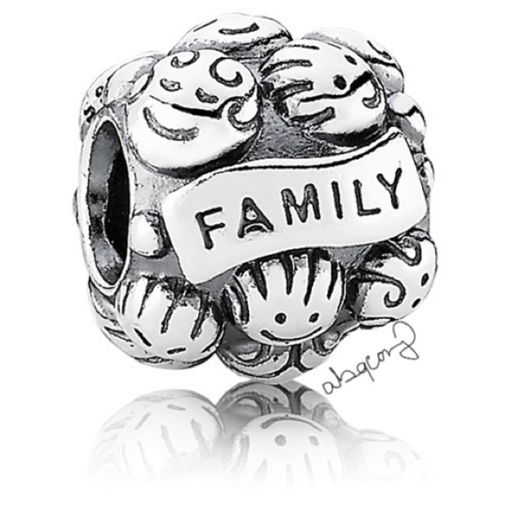 Pandora 791039 Sterling Silver Love & Family Charm EUC